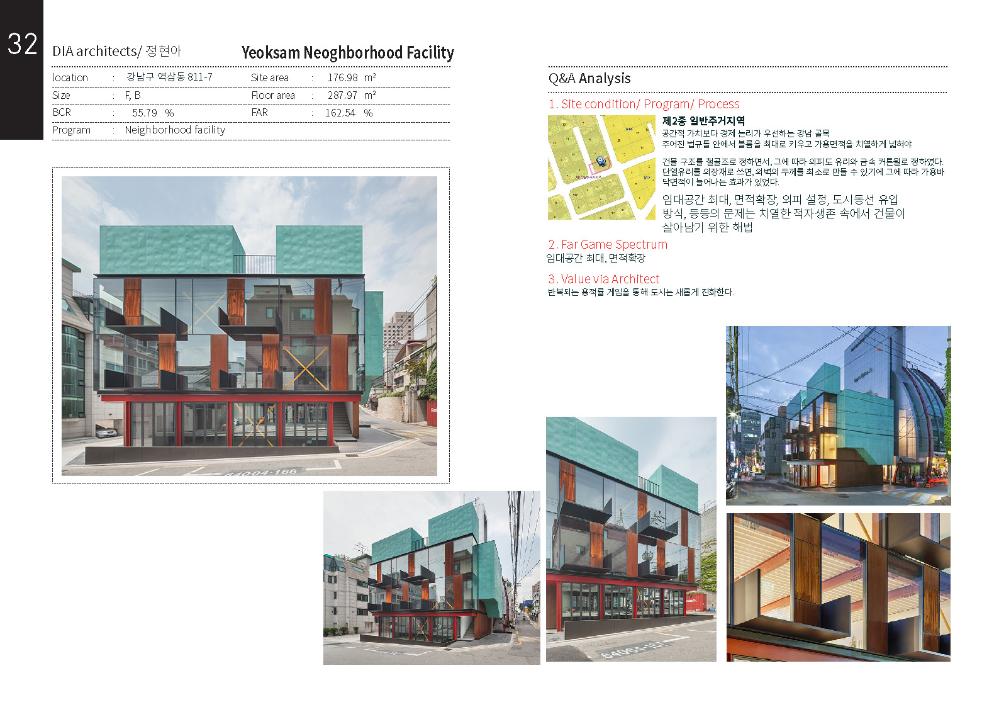 한국관 《용적률 게임》 참여 36개 건축작품 분석자료 이미지 파일
