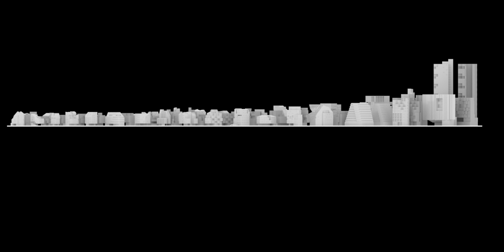 한국관 《용적률 게임》 전시설계안 3D 시물레이션 사진