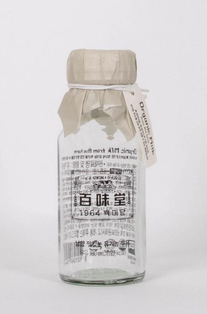 백미당 맛있는 우유 유리 용기 180ML 1