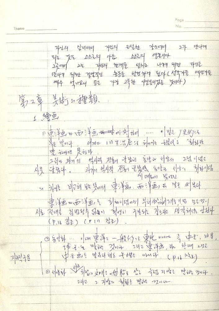 1980년 석사 논문 작성 공책