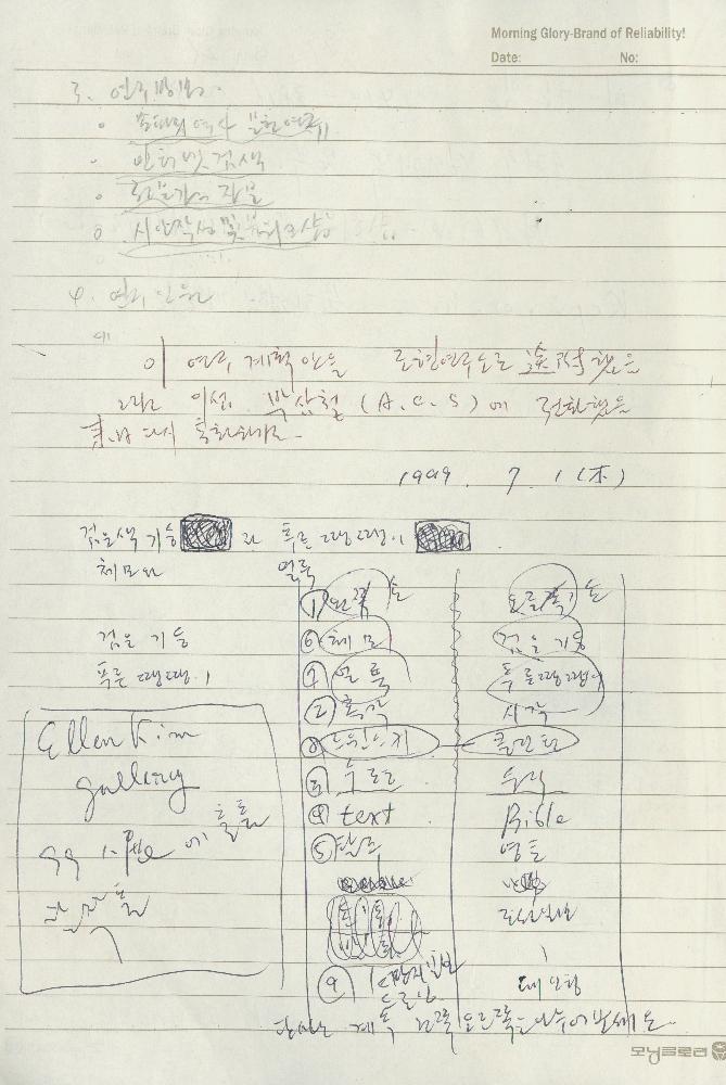 1999년부터 2000년까지 김용익 다이어리 7