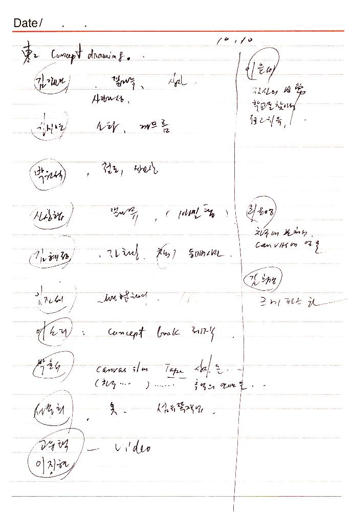 2001년 3월 2일부터 2011년 2월까지 김용익 다이어리