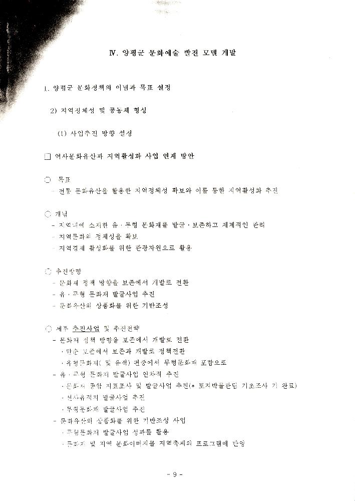 1999년 8월 「양평군 21세기 문화적 가치창출을 위한 연구 : 21세기 양평 문화정체성 및 축제론」
