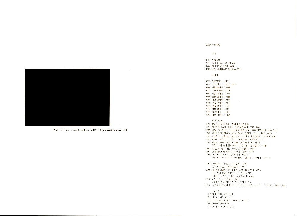 2001년 11월 9일부터 18일까지 웅 갤러리 김용익 개인전 《가까이… 더 가까이...》 리플릿 3