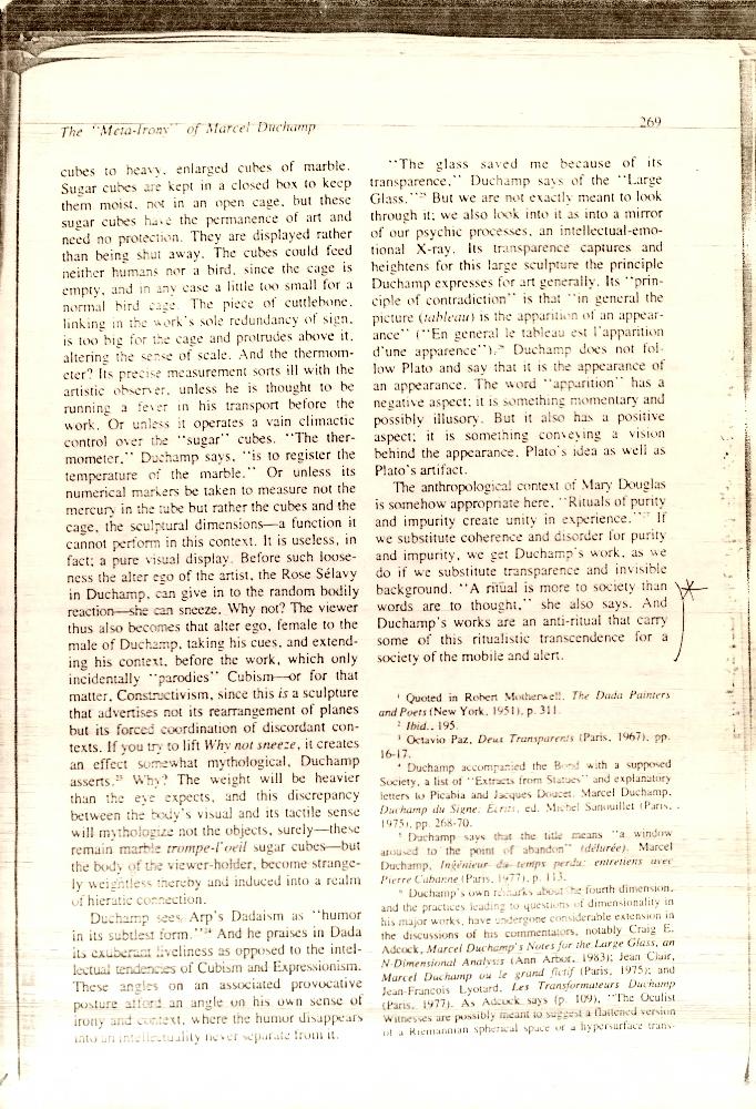 「The 'Meta-Irony' of Marcel Duchamp」 『The Journal of Aesthetics and Art Criticism : 1986, Spring』 7