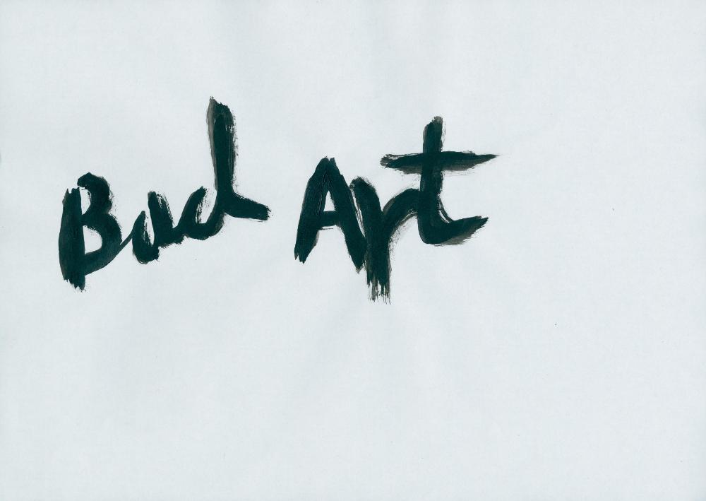 2013년 삼성미술관 플라토 《좋은 노동 나쁜 미술》 전시명 Bad Art, Good Labor 손글씨 1