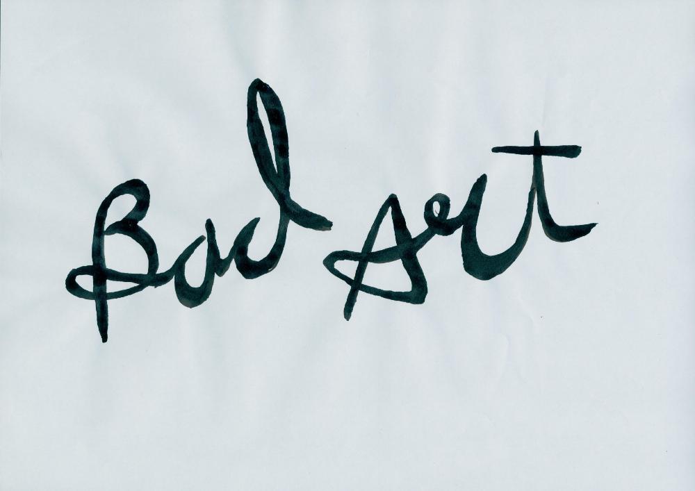 2013년 삼성미술관 플라토 《좋은 노동 나쁜 미술》 전시명 Bad Art, Good Labor 손글씨 2