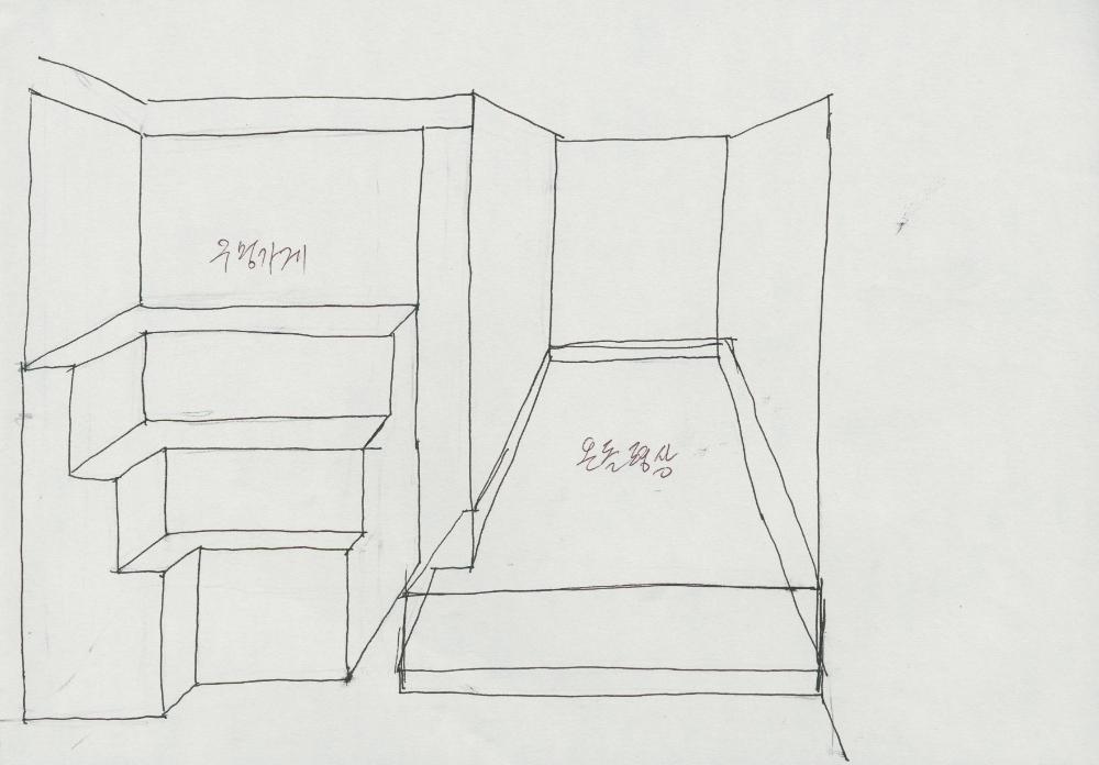 2018년 21세기 미술관 《동아시아 문화도시 2018 가나자와-변용하는 집》 출품작 관련 도면 스케치 6