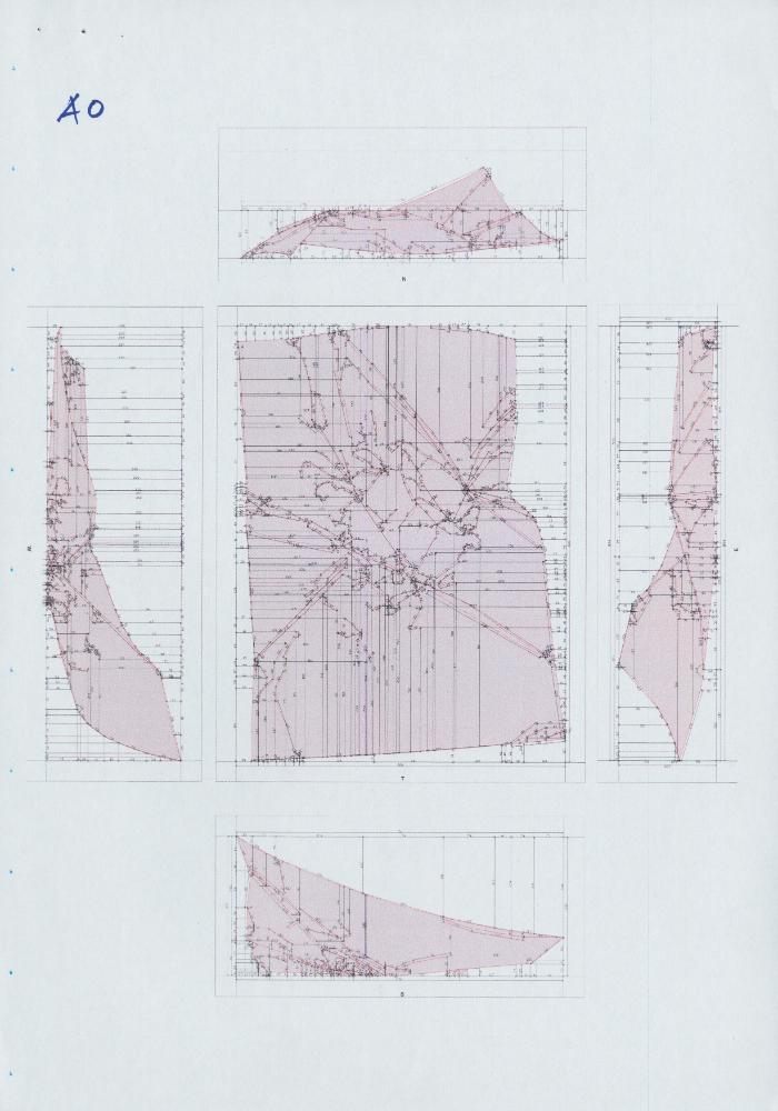 2013년 〈Elaborate diagrams for intended impossible completeness(불가능을 위한 정교한 도면)〉 제작을 위한 스케치 1