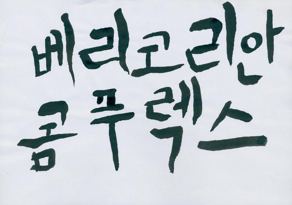2005년 〈베리코리안콤푸렉스〉 타이틀 손글씨 1