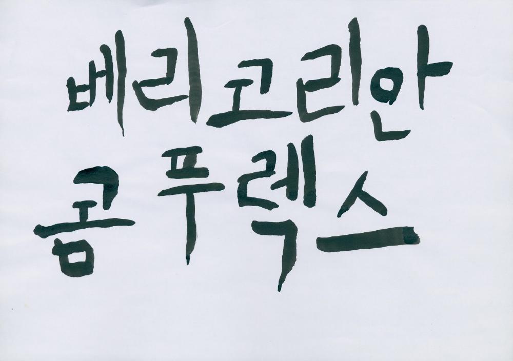2005년 〈베리코리안콤푸렉스〉 타이틀 손글씨 3
