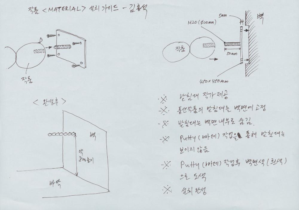 2012년 〈Material〉 설치 가이드 1