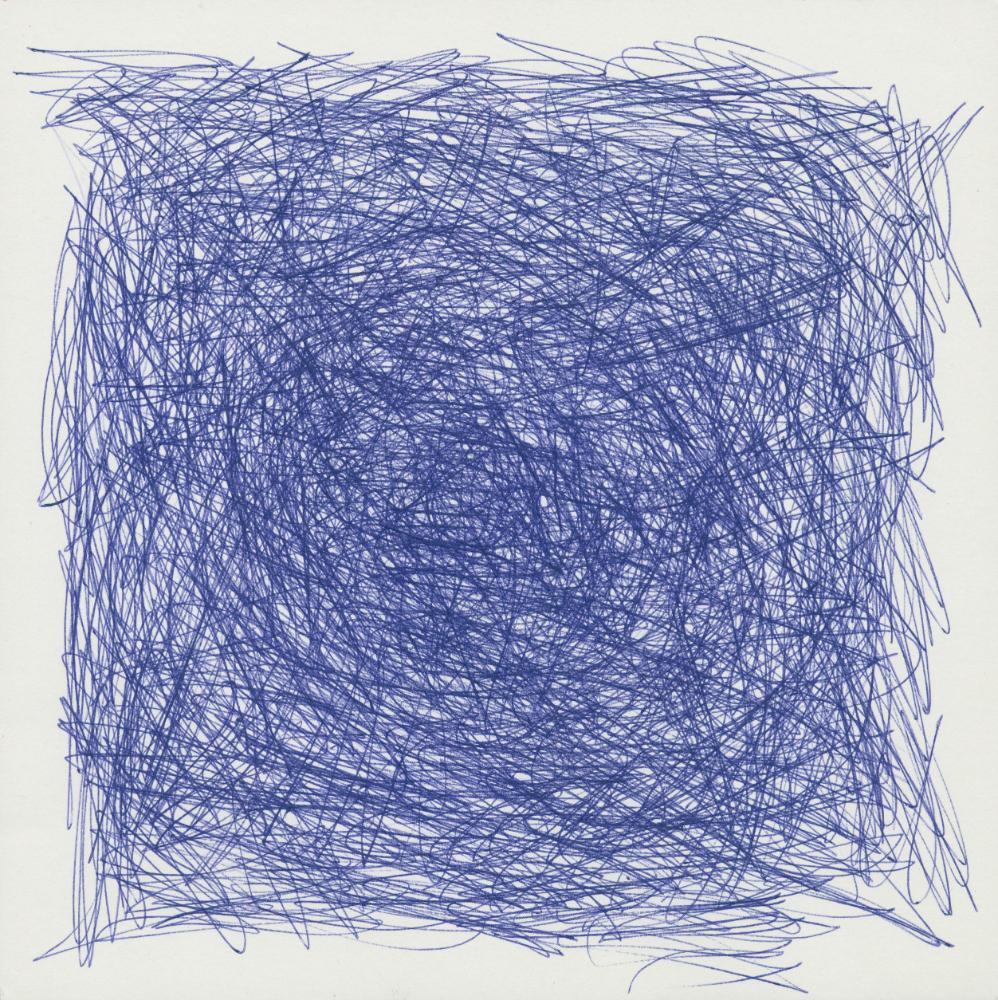 〈Untitled (blue)〉(2014) 시리즈의 제작을 위한 볼펜 드로잉 2