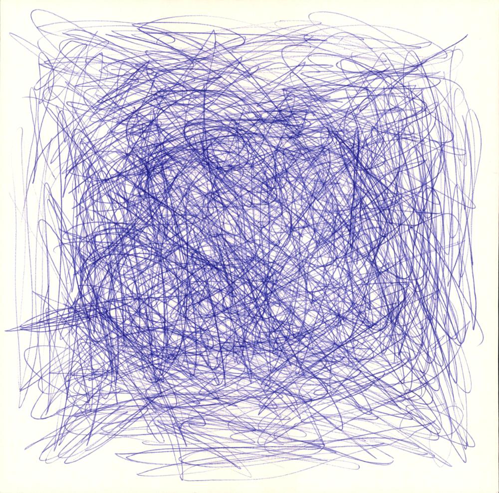 〈Untitled (blue)〉(2014) 시리즈의 제작을 위한 볼펜 드로잉 3
