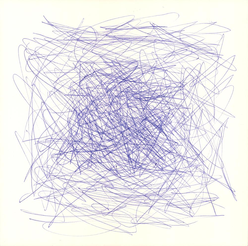 〈Untitled (blue)〉(2014) 시리즈의 제작을 위한 볼펜 드로잉 4