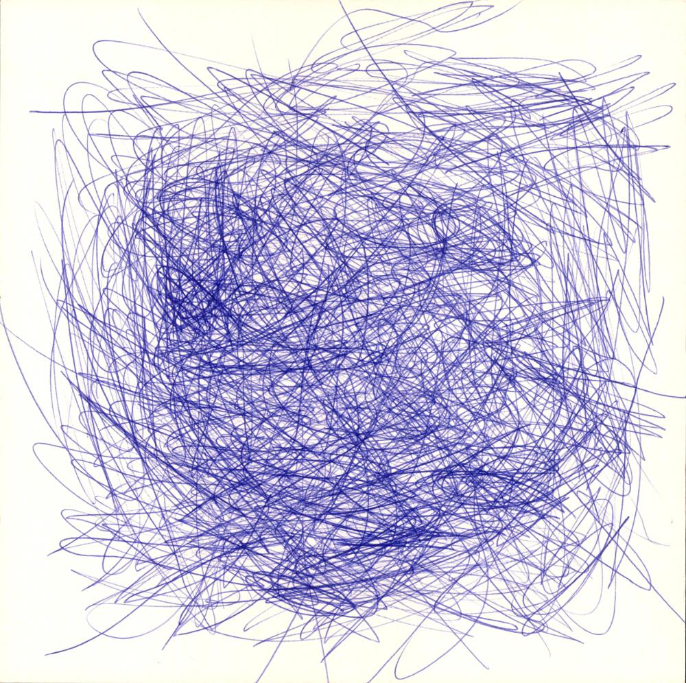 〈Untitled (blue)〉(2014) 시리즈의 제작을 위한 볼펜 드로잉 6