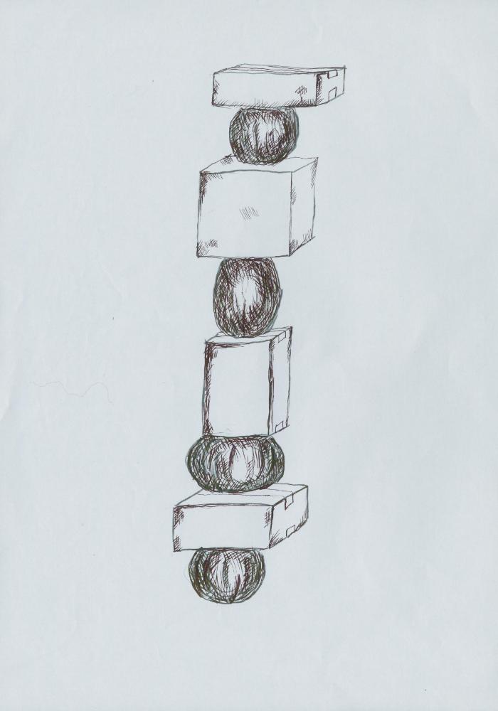 2012년 〈A Study on Slanted & Hyperbolic Constitution-centipede〉 구상 스케치 1