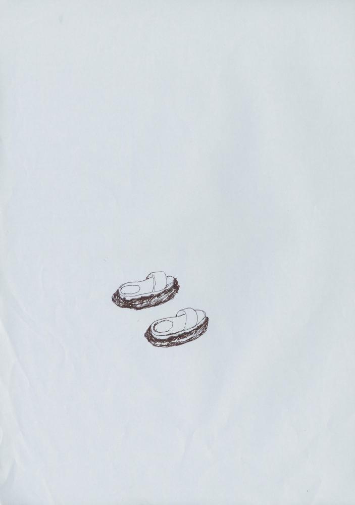 2012년 〈A Pair of slippers〉 구상 스케치 1