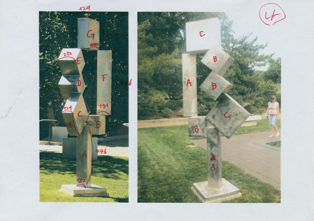 2017년 〈A Study on Slanted & Hyperbolic Constitution-Cubi XIX of David Smith〉 제작 자료 5