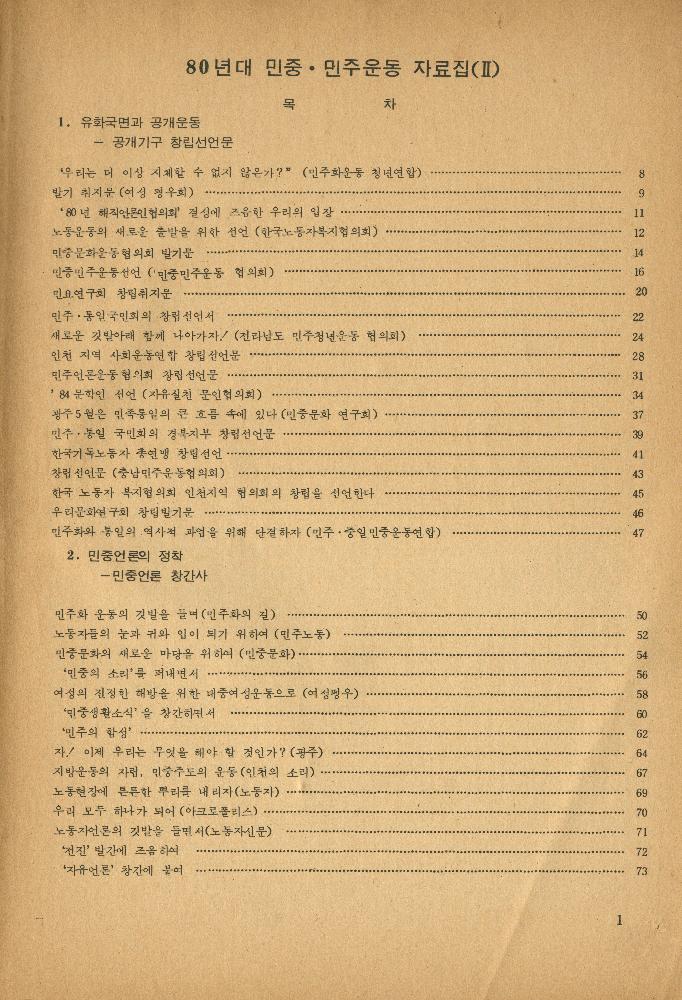 1985년 『민중미술과 함께 보는 80년대 민중·민주운동 자료집(Ⅱ)』 2