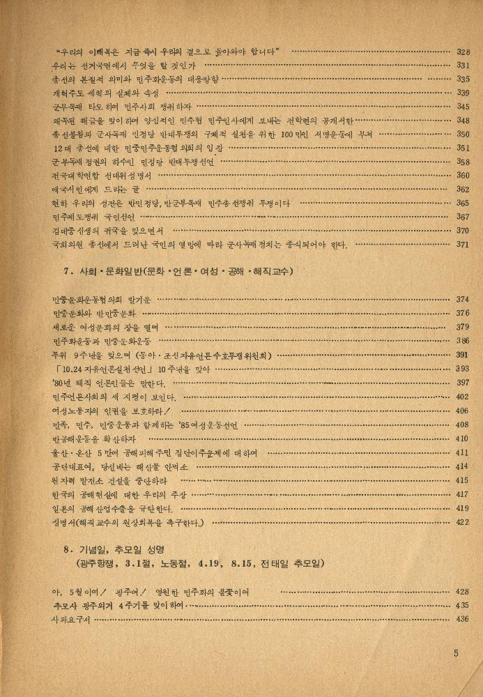 1985년 『민중미술과 함께 보는 80년대 민중·민주운동 자료집(Ⅱ)』 6