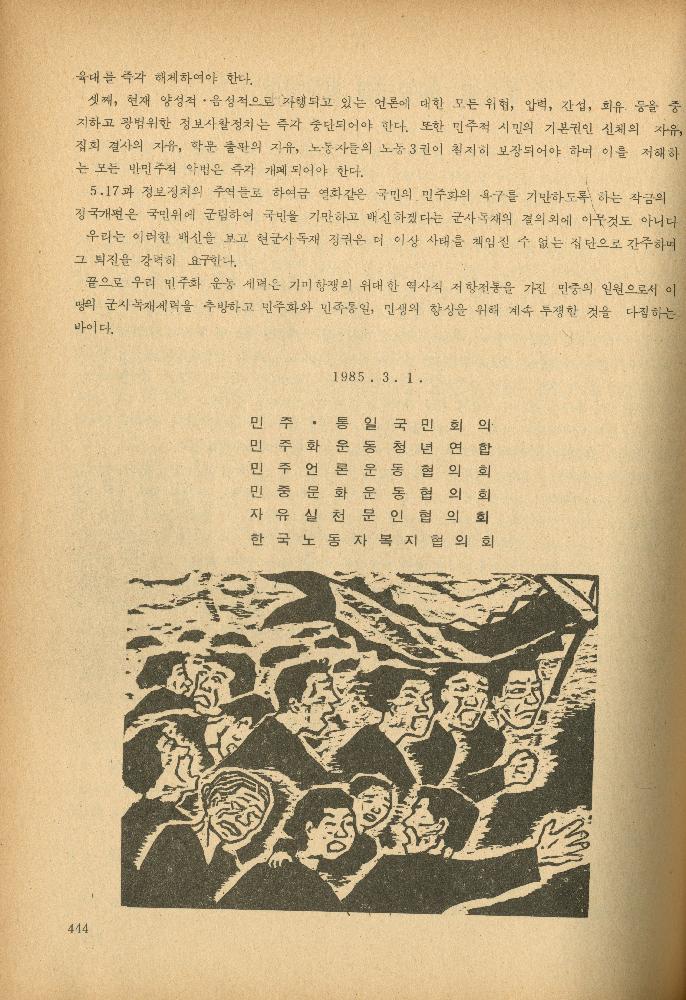 1985년 『민중미술과 함께 보는 80년대 민중·민주운동 자료집(Ⅱ)』