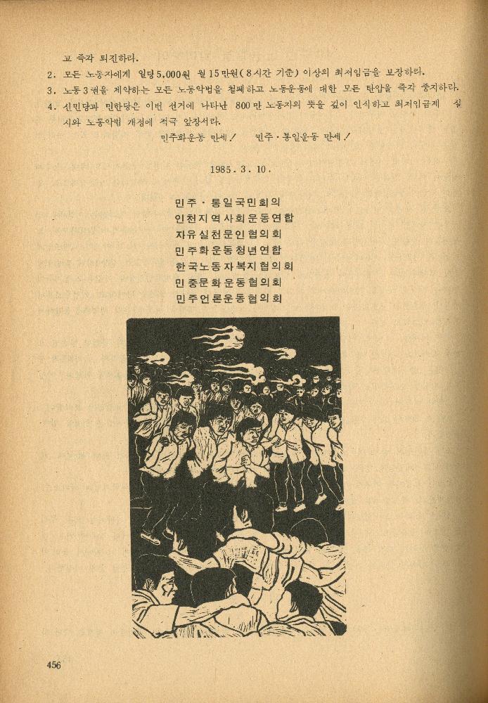 1985년 『민중미술과 함께 보는 80년대 민중·민주운동 자료집(Ⅱ)』