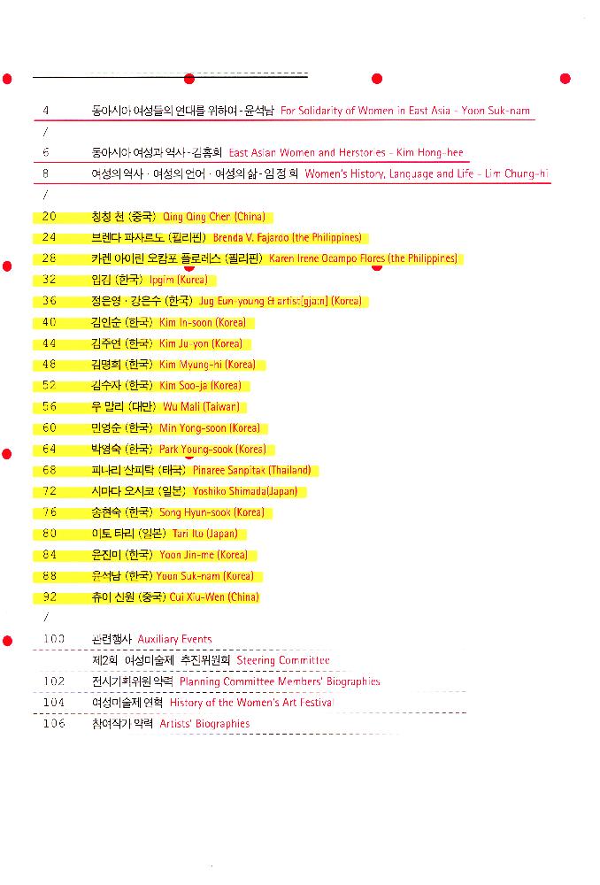 2002년 제2회 여성미술제 《동아시아 여성과 역사》 도록 5