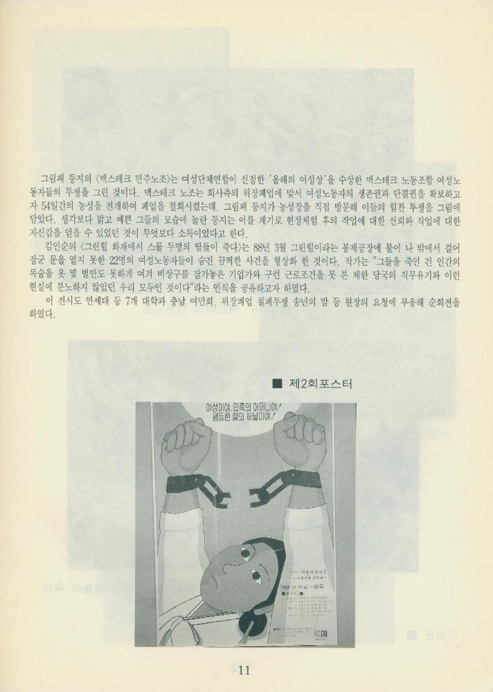 1995년 『여성 미술 현실: 1987-1994 《여성과 현실》전을 중심으로 본 여성미술』 자료집