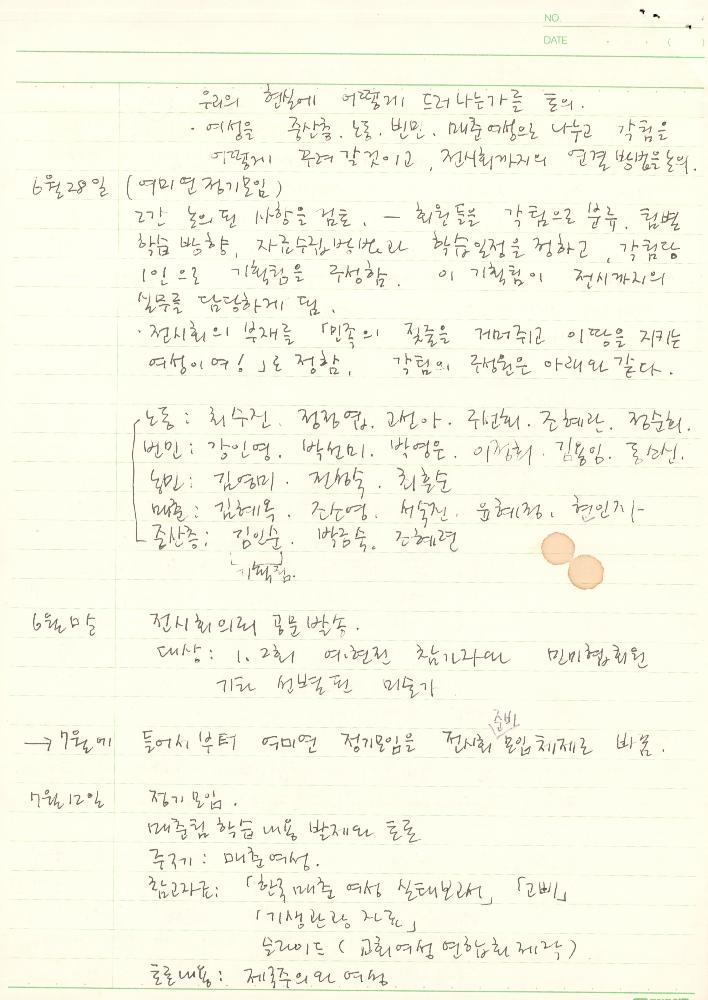 1989년 제3회 《여성과 현실》전 평가보고서 노트 2