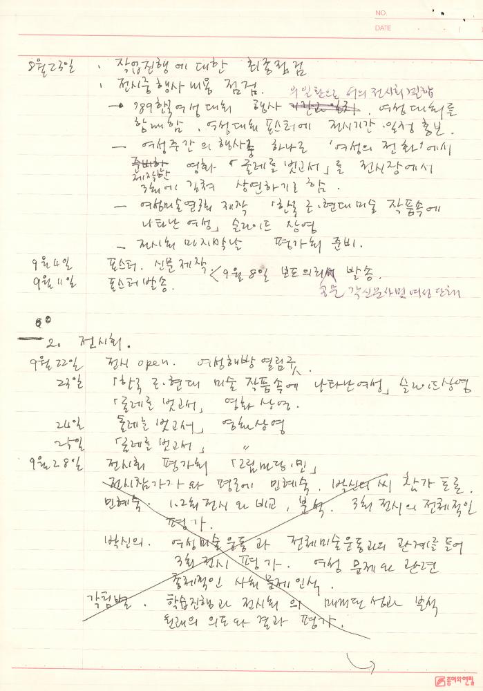 1989년 제3회 《여성과 현실》전 평가보고서 노트 4