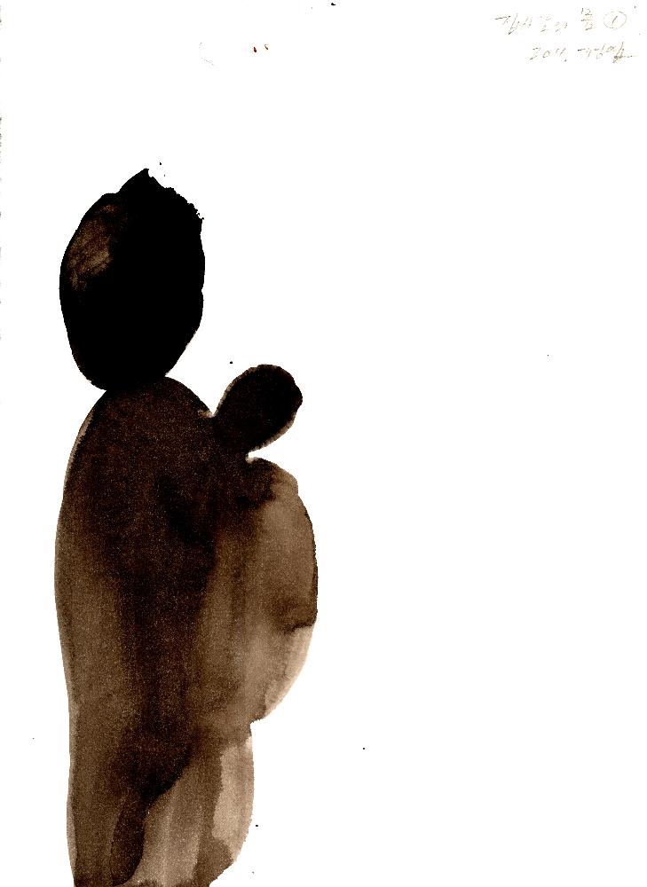 2011년 ‘집사람’ 시리즈 〈집사람의 몸〉(2011) 초안 드로잉 1 1