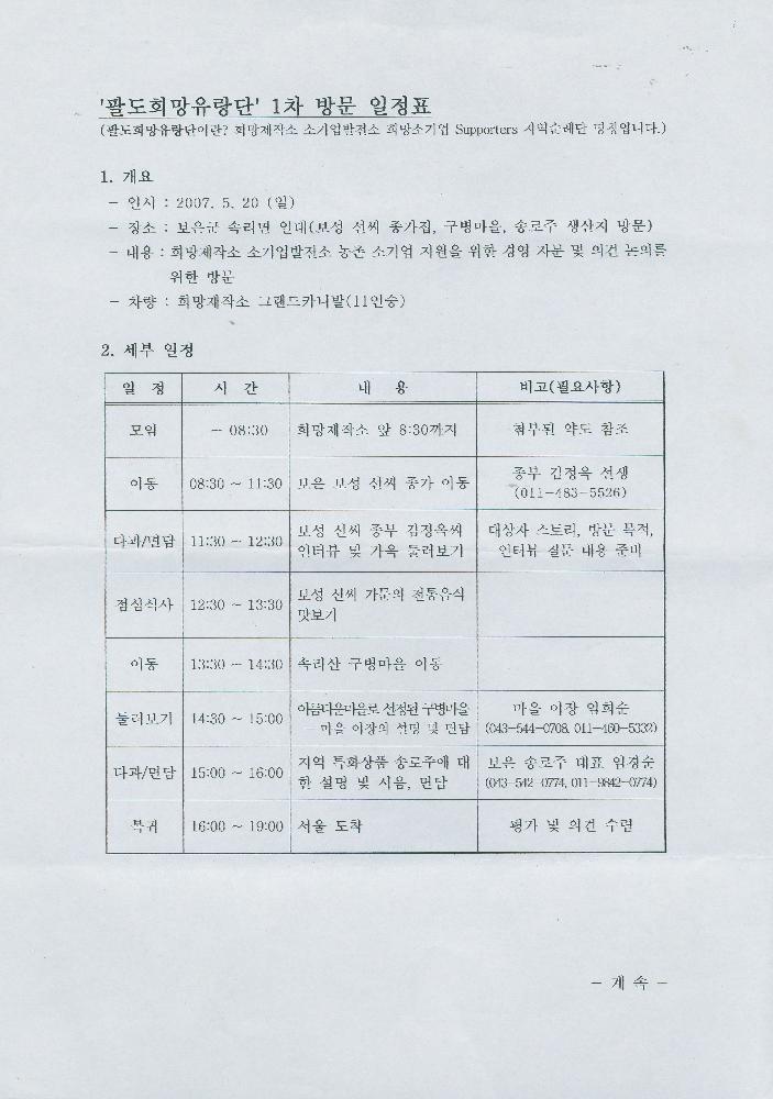 2007년도 제8차 문화유산국민신탁 설립위원회 회의문서 6