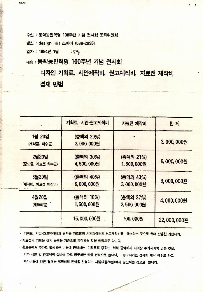 《동학 농민혁명 100주년 기념전시회》 관련 문서