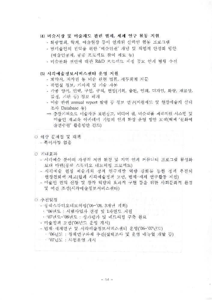 2006년 제5차 시각예술위원회 회의자료
