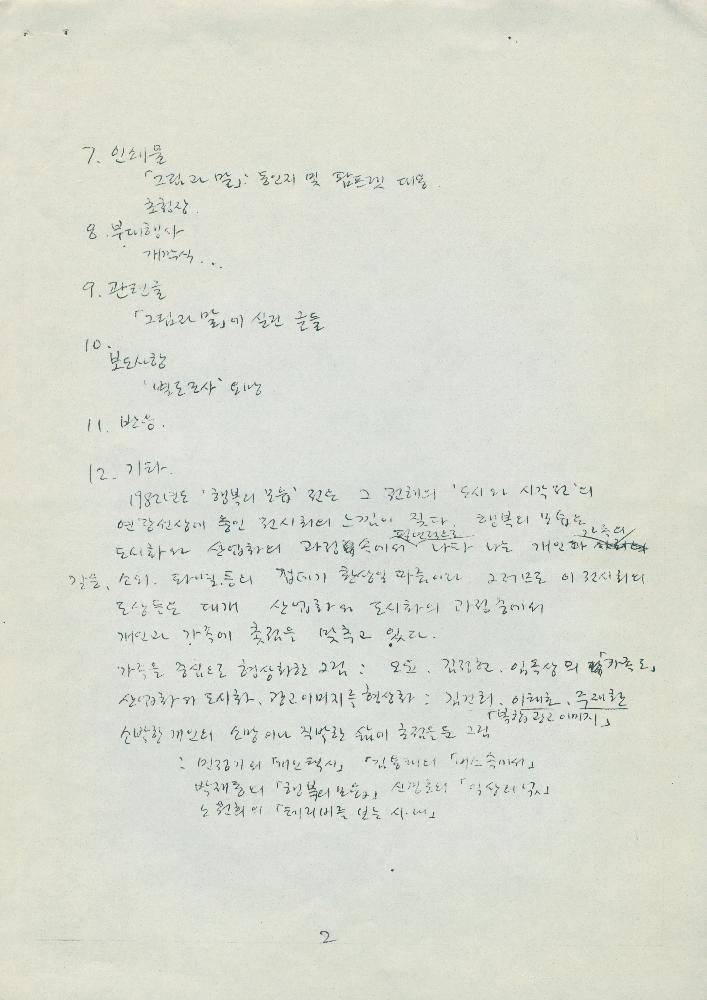 《행복의 모습》, 《창립전》 전시 기획안 2