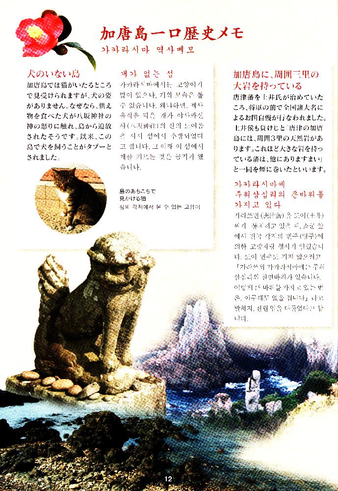 2011년 '완전가이드 가카라시마 - 아름다운 동백과 무령왕의 섬' 팸플릿