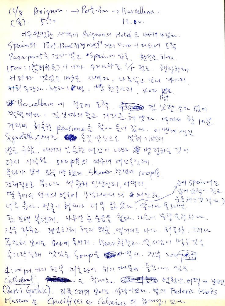 1983년 미국, 유렵 여행노트 4