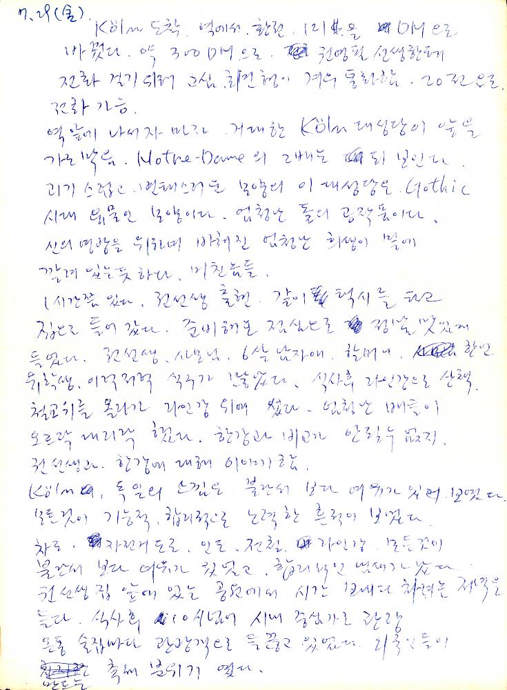 1983년 미국, 유렵 여행노트