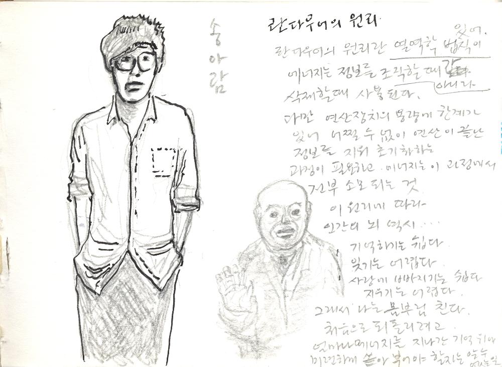 2001년 7월 28일부터 2015년 9월 2일까지 김정헌의 작가노트_인물 관련 드로잉 및 메모