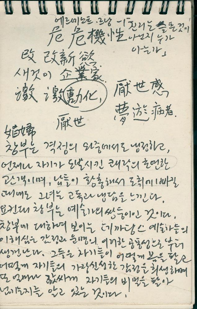 김정헌의 작가노트_까치, 무궁화, 모자, 밥상 등의 사물 드로잉 및 메모 6
