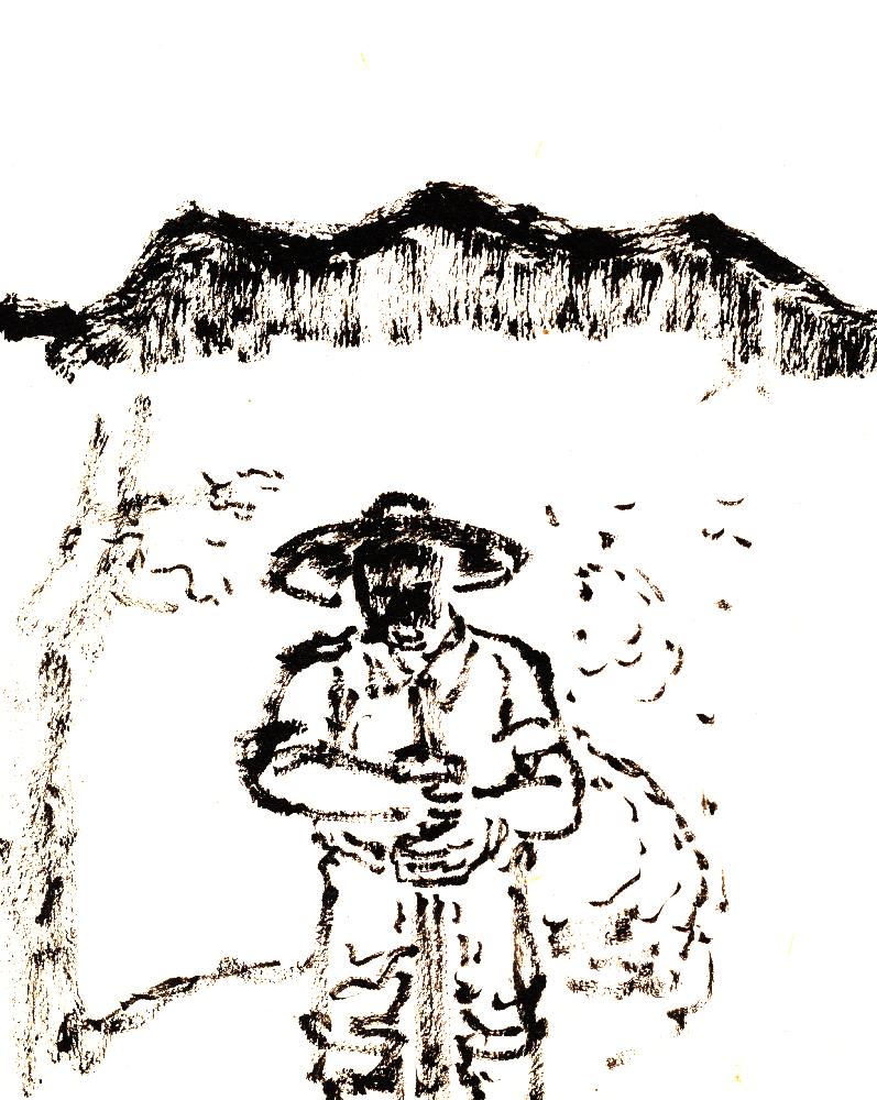 1989년 6월 10일 김정헌의 작가노트_「풀 되리라」 시와 풍경 관련 드로잉 7