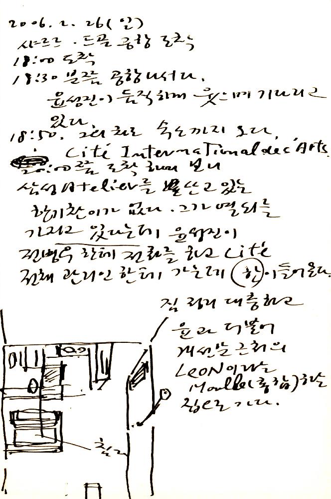 2006년 2월 27일부터 3월 11일까지 김정헌의 작가노트_프랑스, 포루투갈 여행일지 및 드로잉