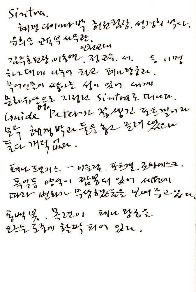 2006년 2월 27일부터 3월 11일까지 김정헌의 작가노트_프랑스, 포루투갈 여행일지 및 드로잉