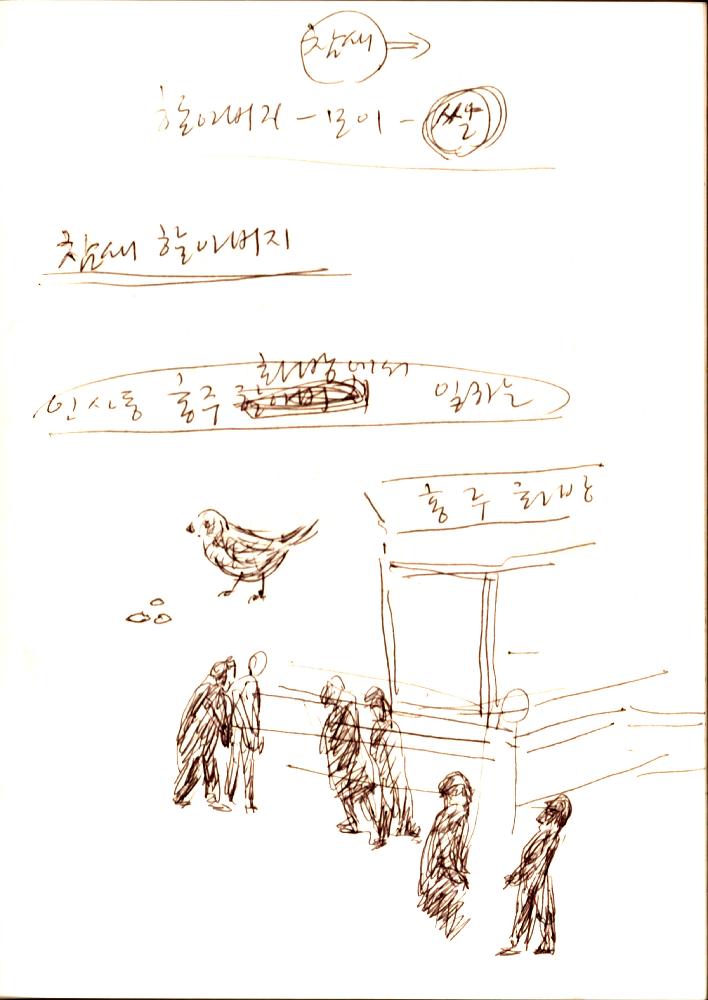2월 18일 김정헌의 작가노트_인물 드로잉 및 글, 메모 3
