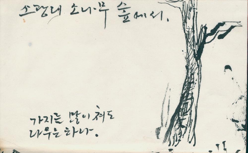 2009년 8월 13일 김정헌의 작가노트_ 소나무, 풍경, 인물 드로잉 2