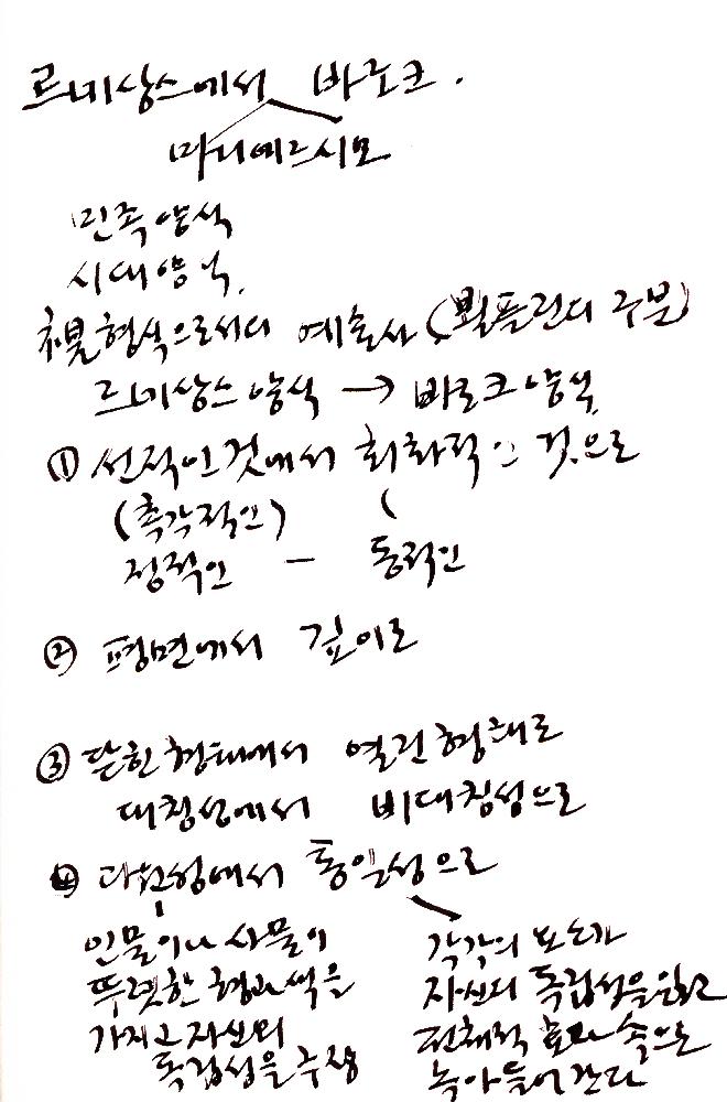 2012년 8월 17일부터 29일까지 김정헌의 작가노트_미술사 관련 메모 및 독일여행 관련 드로잉