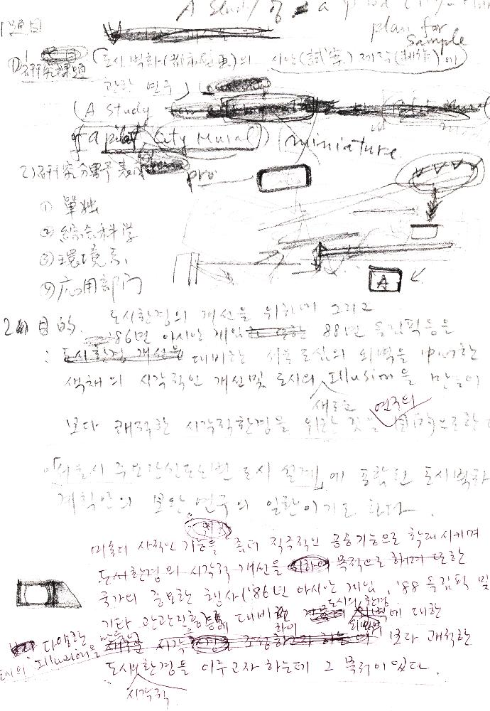 1982년 서울시의 도시벽화 모형에 대한 시안 2