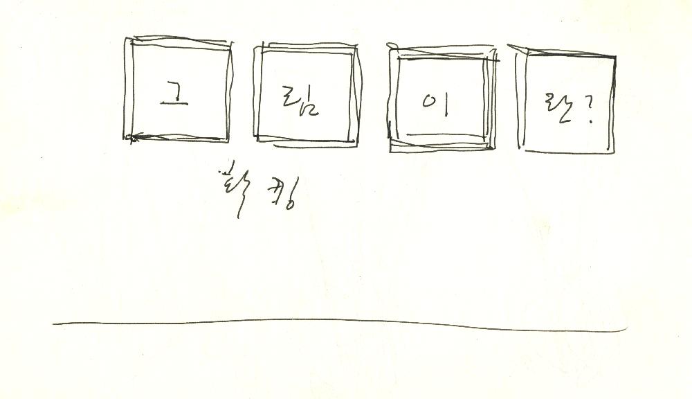 소공리 500년 소나무', 집 설계도 및 기타 드로잉과 메모 관련 김정헌의 작가노트 2