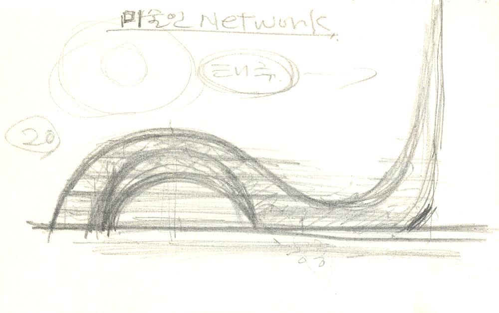 소공리 500년 소나무', 집 설계도 및 기타 드로잉과 메모 관련 김정헌의 작가노트